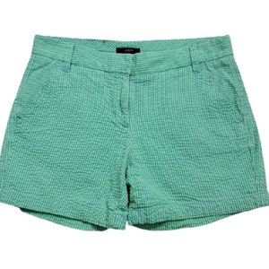J. Crew Green and Blue Seersucker Shorts 4.5 inch Size 4